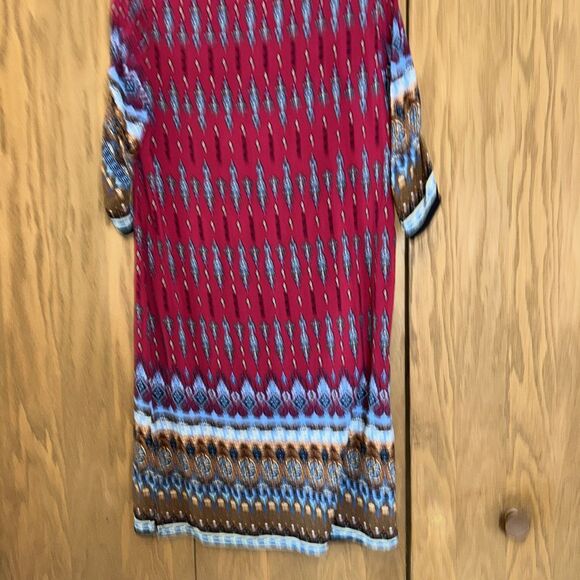 Halife Dress Large Floral Bright‎ Tassel Gypsy Bohemian Lightweight - Picture 6 of 8